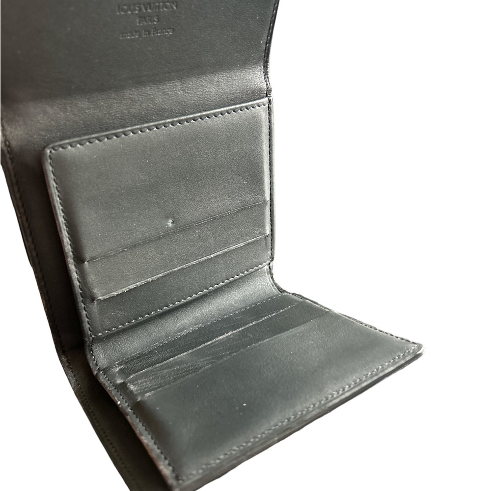 Louis Vuitton Elise Matte Vernis Charcoal Trifold Wallet - Picture 5 of 12